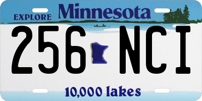 MN license plate 256NCI