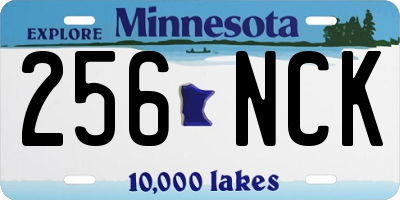MN license plate 256NCK