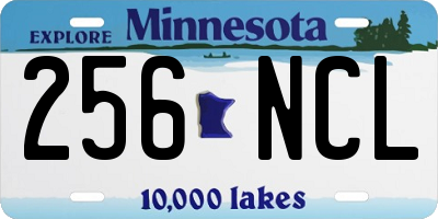 MN license plate 256NCL