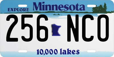 MN license plate 256NCO