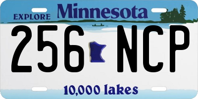 MN license plate 256NCP