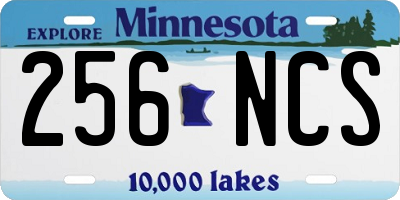 MN license plate 256NCS