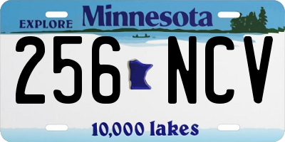 MN license plate 256NCV