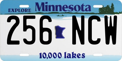 MN license plate 256NCW