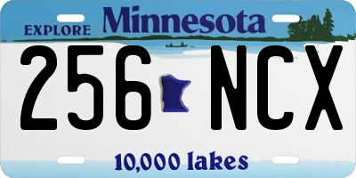 MN license plate 256NCX