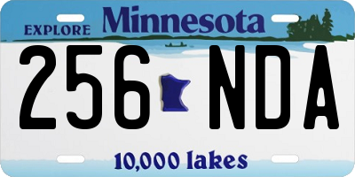 MN license plate 256NDA