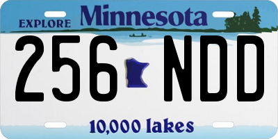 MN license plate 256NDD