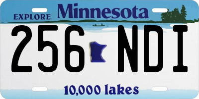 MN license plate 256NDI