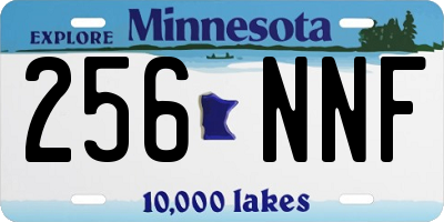 MN license plate 256NNF