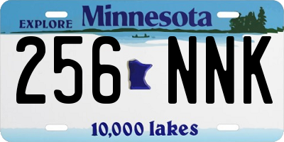 MN license plate 256NNK
