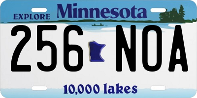 MN license plate 256NOA