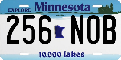 MN license plate 256NOB