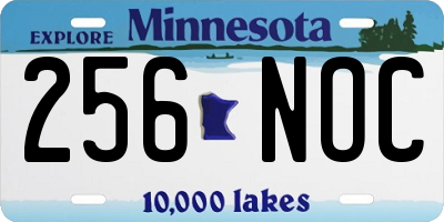 MN license plate 256NOC