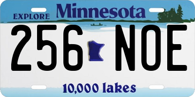 MN license plate 256NOE