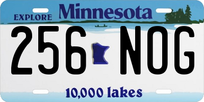 MN license plate 256NOG