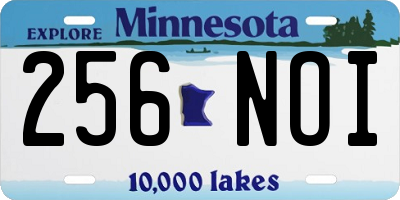 MN license plate 256NOI