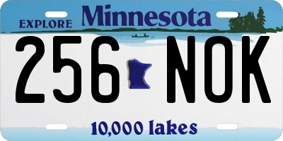 MN license plate 256NOK