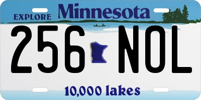 MN license plate 256NOL