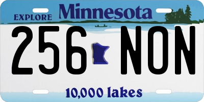 MN license plate 256NON