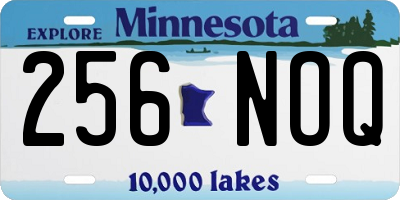 MN license plate 256NOQ