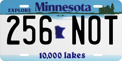 MN license plate 256NOT