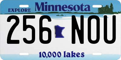 MN license plate 256NOU