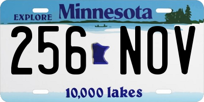 MN license plate 256NOV