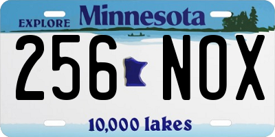 MN license plate 256NOX
