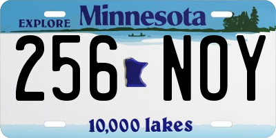 MN license plate 256NOY