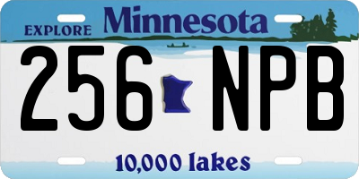 MN license plate 256NPB