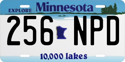 MN license plate 256NPD