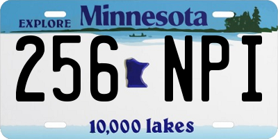 MN license plate 256NPI