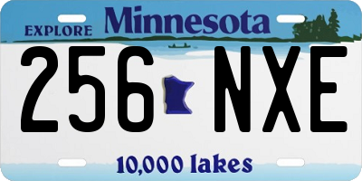 MN license plate 256NXE