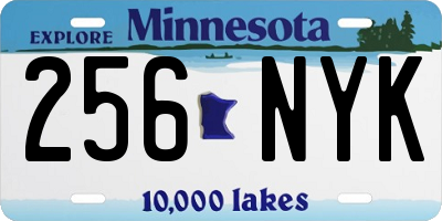 MN license plate 256NYK