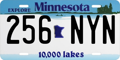 MN license plate 256NYN