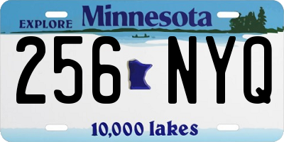 MN license plate 256NYQ