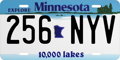 MN license plate 256NYV