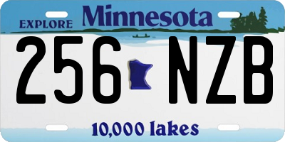 MN license plate 256NZB