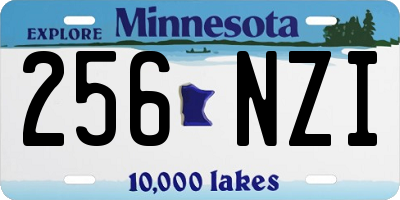 MN license plate 256NZI