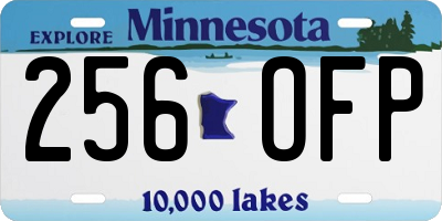 MN license plate 256OFP