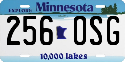 MN license plate 256OSG