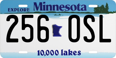 MN license plate 256OSL