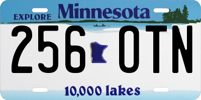 MN license plate 256OTN