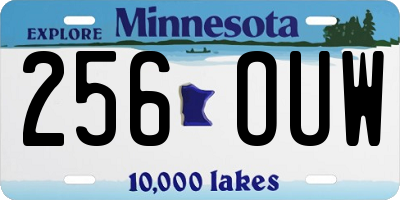 MN license plate 256OUW