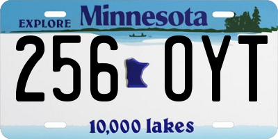 MN license plate 256OYT