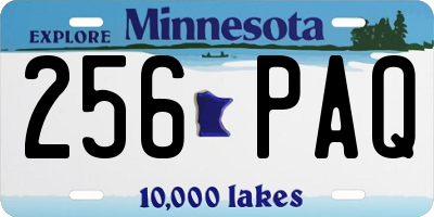 MN license plate 256PAQ