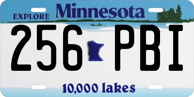 MN license plate 256PBI