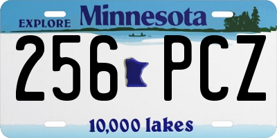 MN license plate 256PCZ