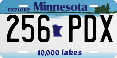MN license plate 256PDX
