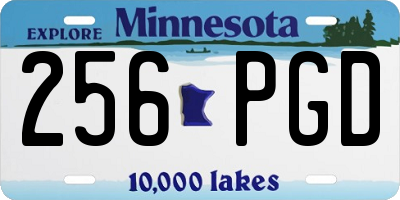 MN license plate 256PGD